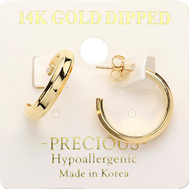 14K Gold Dipped Hypoallergenic Hoop Earrings