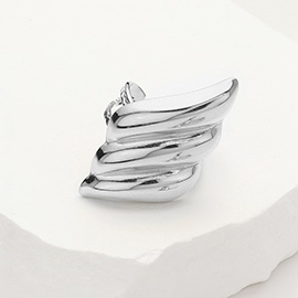 Stainless Steel Ribbed Wing Adjustable Ring