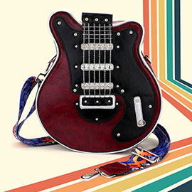 Electronic Guitar Shaped Crossbody Bag