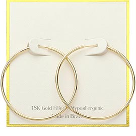 18k Gold Filled Hypoallergenic Hoop Earrings