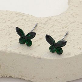 Stone Butterfly Stud Earrings