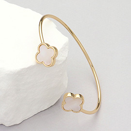 Quatrefoil Tip Cuff Bracelet