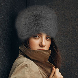 Faux Fur Furry Cossack Style Winter Hat