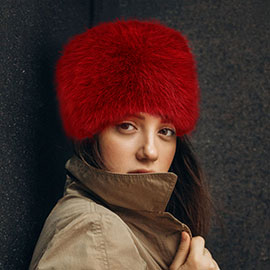 Faux Fur Furry Cossack Style Winter Hat