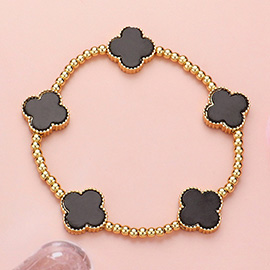 Quatrefoil Station Stretch Bracelet