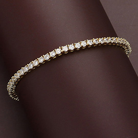 CZ Stone Cushion Tennis Bracelet