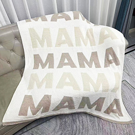 MAMA Reversible Throw Blanket