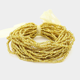 25PCS - Seed Beaded Stretch Multi Layered Bracelets