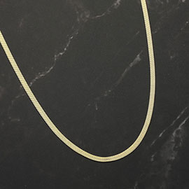 Stainless Steel Herringbone Chain Necklace