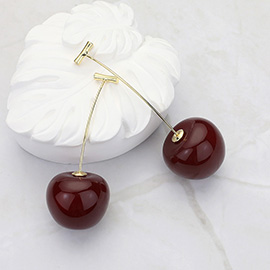 14K Gold Dipped Hypoallergenic Cherry Drop Earrings