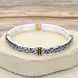 Metal Western Stretch Bracelet