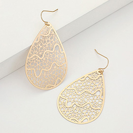 Teardrop Filigree Dangle Earrings