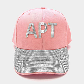 APT Message Rhinestone Embellished Baseball Cap