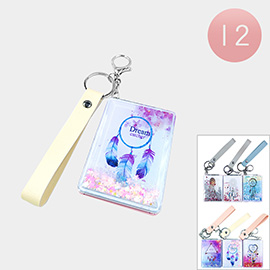 12PCS - Dream Catcher Printed Compact Mirror Keychains