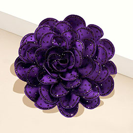 Bling Studded Flower Brooch / Hair Clip