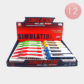 12PCS - Pull Back Simulation Train Toys