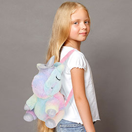 Kids Unicorn Plush Doll Backpack Bag