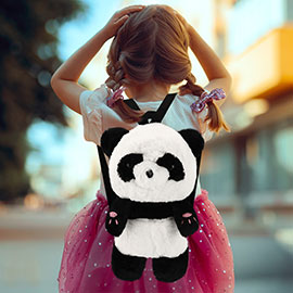 Kids Panda Plush Doll Backpack Bag