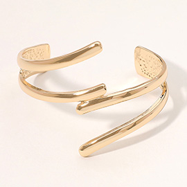 Abstract Double Split Cuff Bracelet