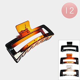 12PCS - Acrylic Square Hair Claw Clips