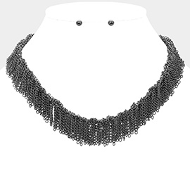 Metal Fringe Necklace