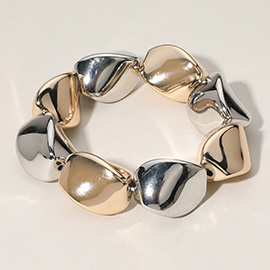 Metal Pebble Stretch Bracelet