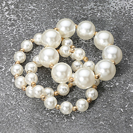 3PCS - Pearl Beaded Stretch Bracelets