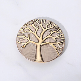 Colored Metal Tree of Life Magnetic Brooch