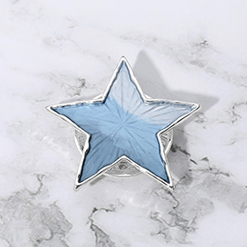 Colored Metal Star Magnetic Brooch