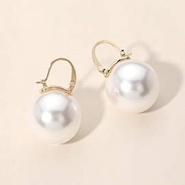 Chunky Pearl Pin Catch Earrings