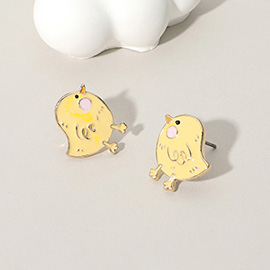 Enamel Easter Chick Stud Earrings