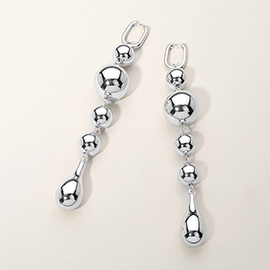 Metal Ball Link Dropdown Earrings