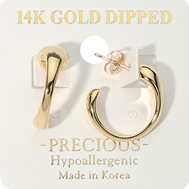 14K Gold Dipped Hypoallergenic Hoop Earrings