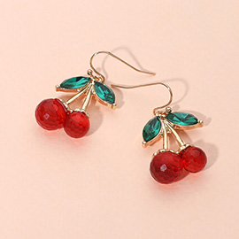 Cherry Stone Dangle Earrings