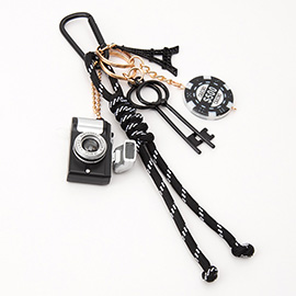 Camera Key Eiffel Tower Casino Chip Carabiner Key Chain / Bag Charm