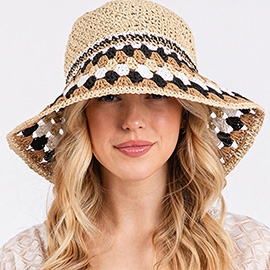 Multi Color Straw Bucket Hat