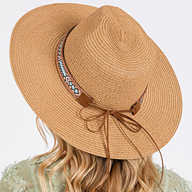 Woven Boho Band Straw Sun Hat