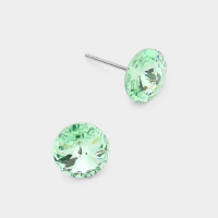 8mm Round Crystal Stud Earrings