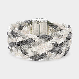 Braided Metal Mesh Magnetic Bracelet