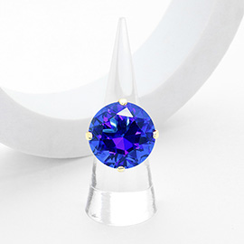 Diamond Shaped Crystal Stretch Ring