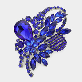 Glass Crystal Bouquet Brooch / Pendant