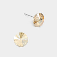 8mm Round Crystal Stud Earrings