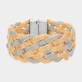 Braided Metal Mesh Magnetic Bracelet