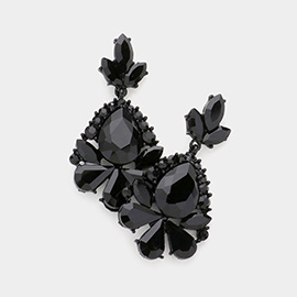 Marquise Crystal Statement Evening Earrings