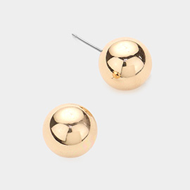 Metal Ball Stud Earrings