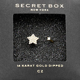 SECRET BOX_14K Gold Dipped CZ Star Ring