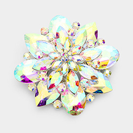 Crystal Flower Pin Brooch