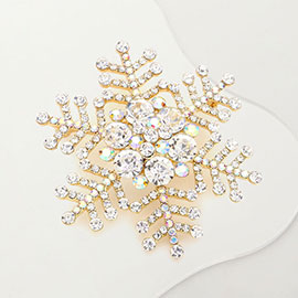 Crystal Pave Snowflake Pin Brooch / Pendant