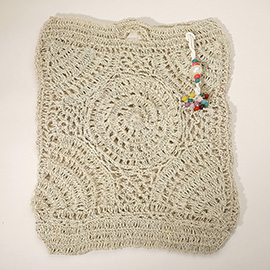 Crochet Pearl Bead Cluster Charm Tote Bags