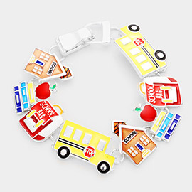 'School' Enamel Education Magnetic Bracelet